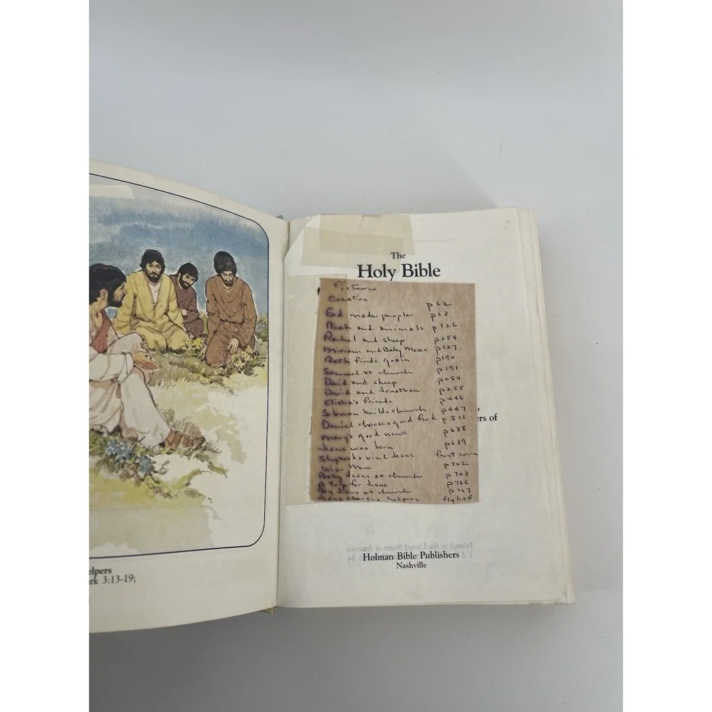 Vintage 1991 Children's Holy Bible Read to Me 1st Edition HC Jesus Pray Holman